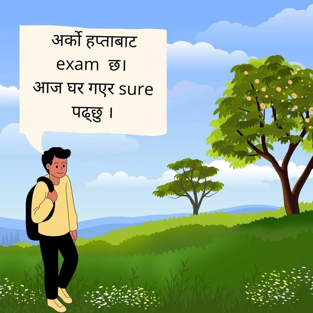 A Student thinking about exam